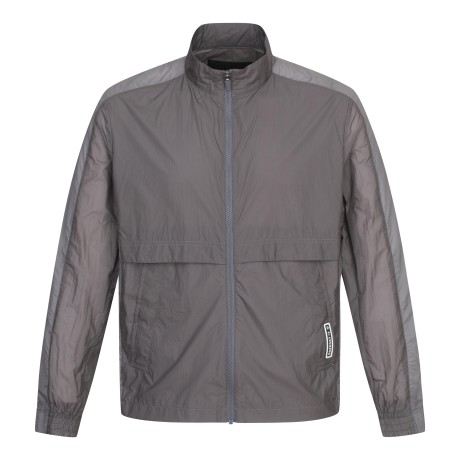 남성 경량 배색 홑겹 하이넥 점퍼