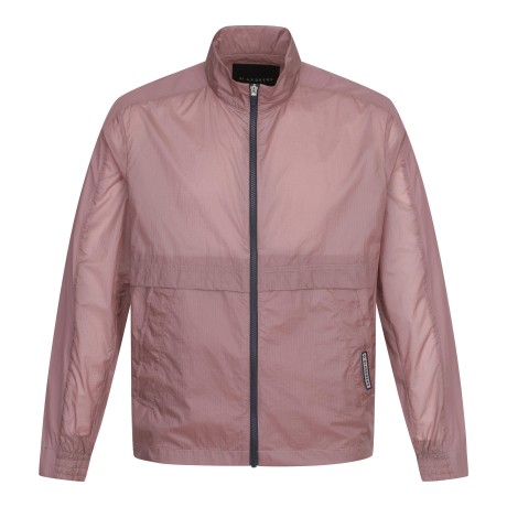 남성 경량 배색 홑겹 하이넥 점퍼