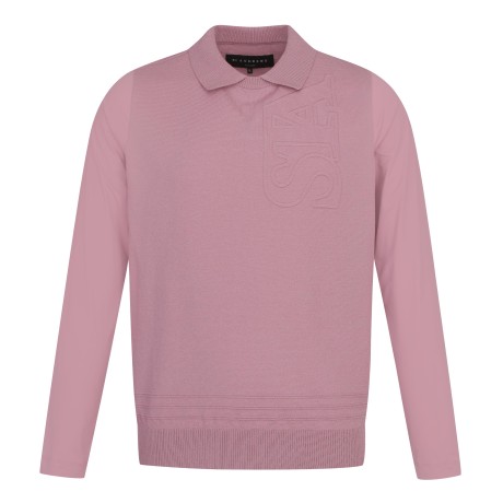 남성 엠보 로고 냉감 슬리브 니트