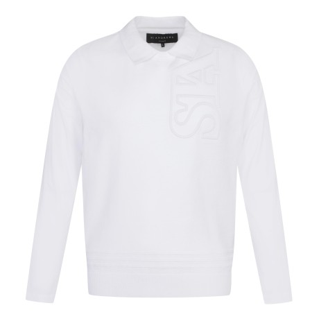 남성 엠보 로고 냉감 슬리브 니트