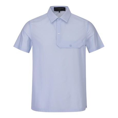 남성 가슴 절개 포인트 스판 반팔 티셔츠