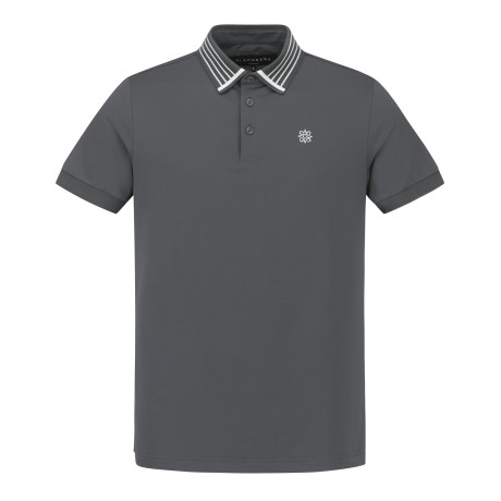 남성 카라 배색 포인트 솔리드 반팔 티셔츠