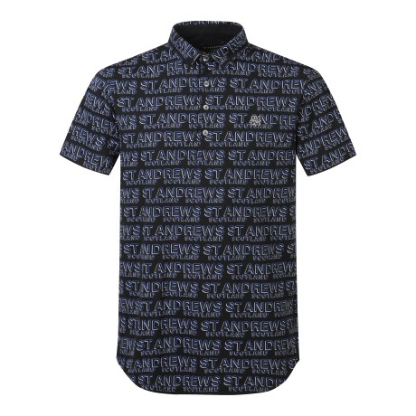 남성 디지털 로고 프린트 반팔 티셔츠