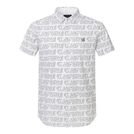 남성 디지털 로고 프린트 반팔 티셔츠