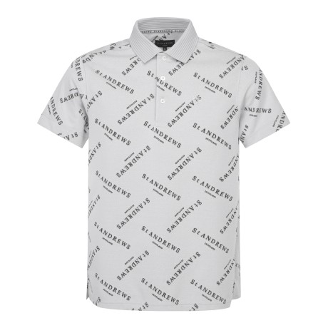 남성 메탈릭 크로싱 로고 반팔 티셔츠