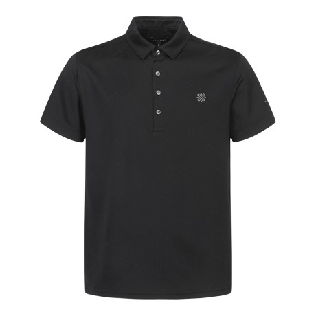 남성 크로싱 로고 자가드 반팔 티셔츠