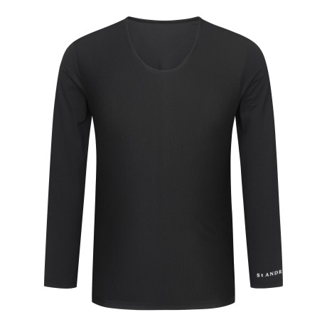 남성 로고 포인트 UV 메쉬 U넥 긴팔 티셔츠