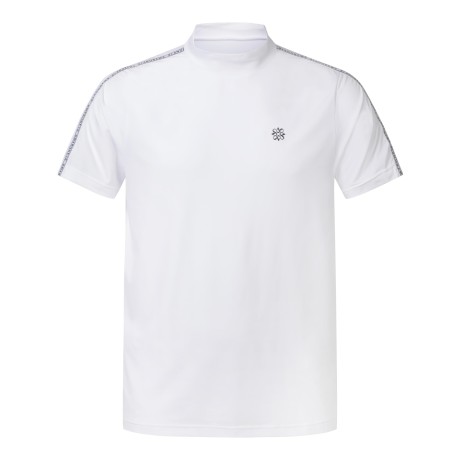 남성 숄더 로고 테이프 모크넥 반팔 티셔츠