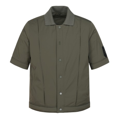 남성 니트 카라 경량 반팔 점퍼