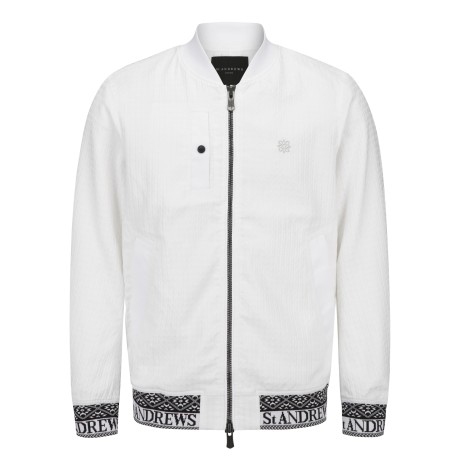 남성 하운드체크 자가드 노르딕 포인트 집업 점퍼