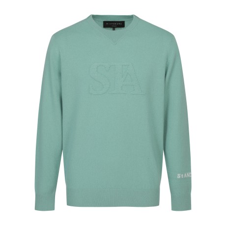 남성 베이직 STA 라운드 캐시미어 니트