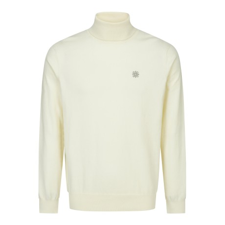 남성 별 심볼 레귤러핏 터틀넥 니트