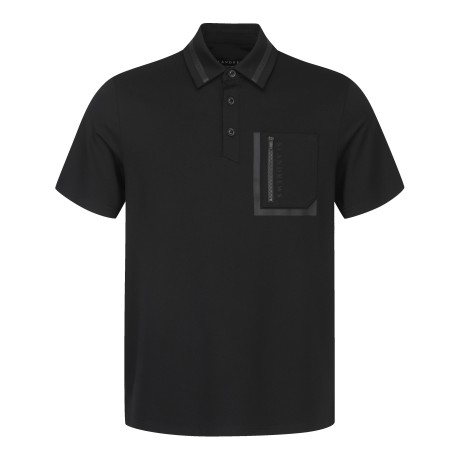 남성 카라 프린트 포켓 UV 차단 반팔 티셔츠