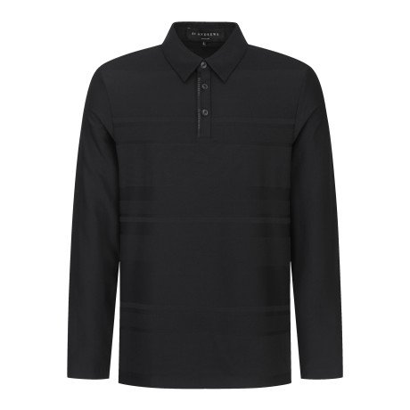 남성 별 심볼 자카드 솔리드 긴팔 티셔츠