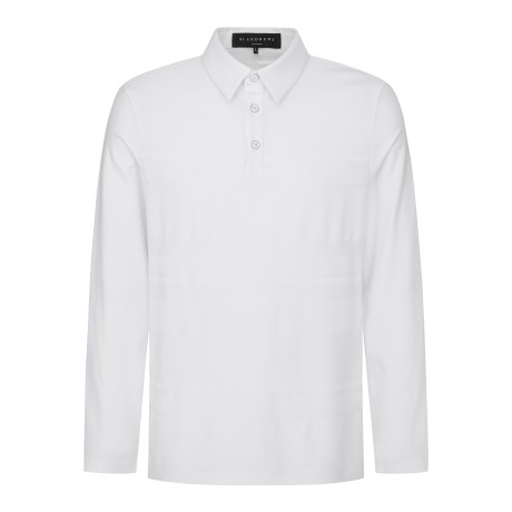 남성 별 심볼 자카드 솔리드 긴팔 티셔츠