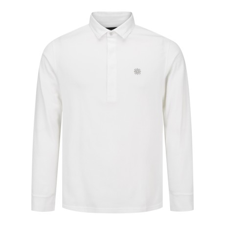 남성 심볼 로고 카라 긴팔 티셔츠