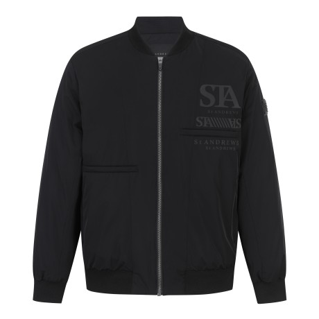 남성 로고 포켓 블루종 다운 점퍼