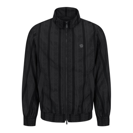 남성 심볼 스트라이프 자가드 집업 점퍼