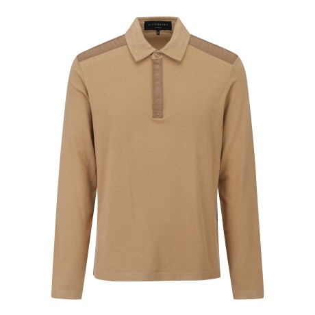 남성 우븐 믹스 포인트 기모 긴팔티셔츠