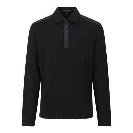 남성 우븐 믹스 포인트 기모 긴팔티셔츠