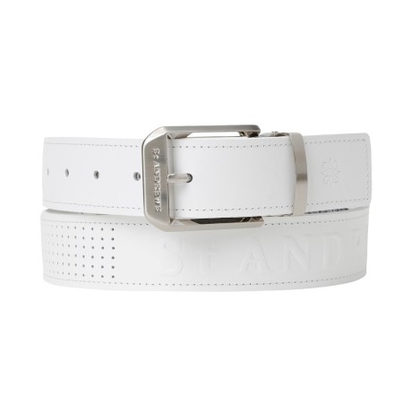 남성 엠보 로고 에어 메쉬 버클 벨트