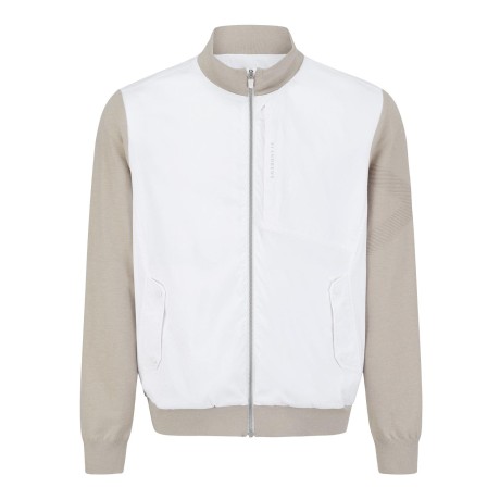 남성 스웨터 믹스 집업 점퍼