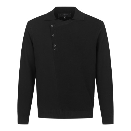 남성 사이드 플래킷 칼라 니트