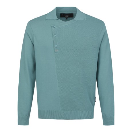 남성 사이드 플래킷 칼라 니트