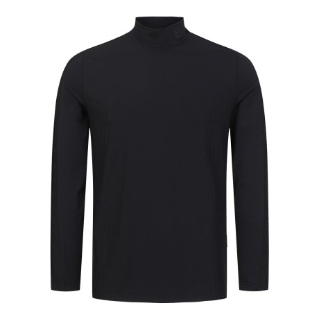 남성 스트라이프 로고 모크넥 긴팔 티셔츠