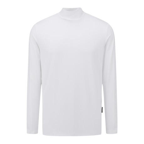 남성 스트라이프 로고 모크넥 긴팔 티셔츠