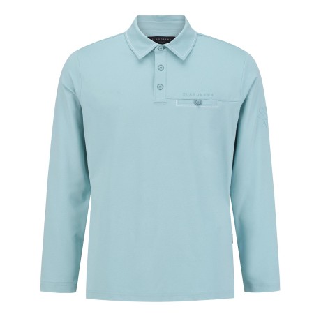 남성 엠보 심볼 포켓 칼라 긴팔 티셔츠