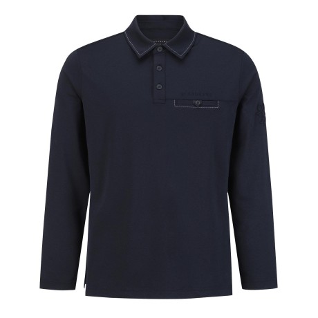 남성 엠보 심볼 포켓 칼라 긴팔 티셔츠