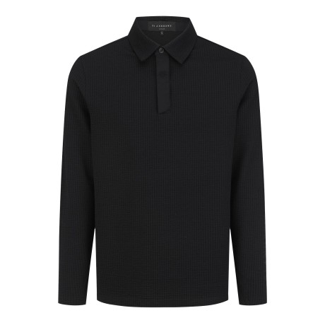 남성 시어서커 워딩 로고 긴팔티셔츠