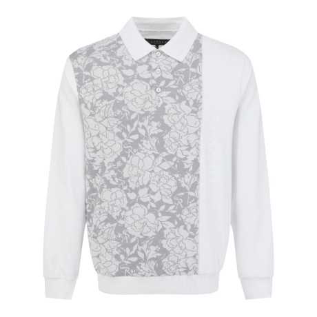 남성 플라워 니트 블루종 긴팔티셔츠