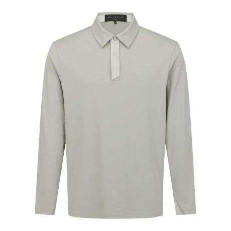 남성 로고 슬리브 도트 칼라 긴팔 티셔츠