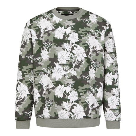 남성 카모 플라워 맨투맨