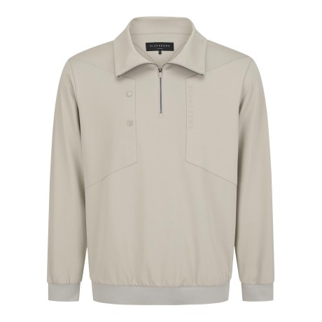 남성 로고 버튼 하프 집업 긴팔티셔츠