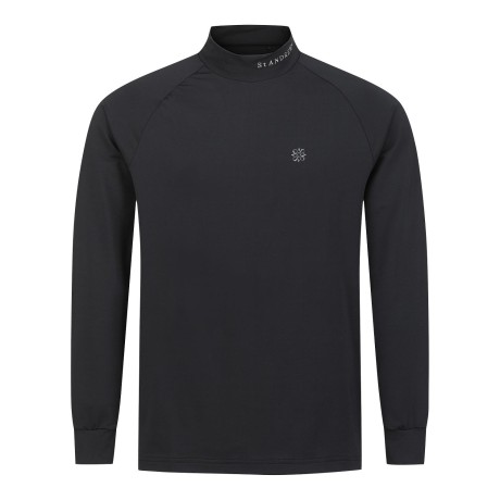 남성 글리터링 로고 모크넥 긴팔 티셔츠