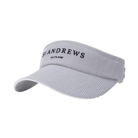 남성 자수 로고 스트라이프 썬바이저