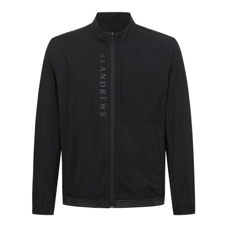 남성 로고 타공 믹스 집업 점퍼