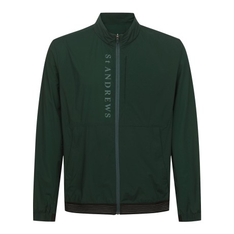 남성 로고 타공 믹스 집업 점퍼