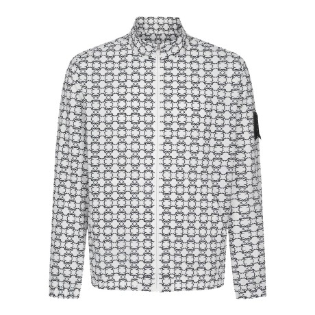 남성 시어서커 로고 패턴 집업 점퍼