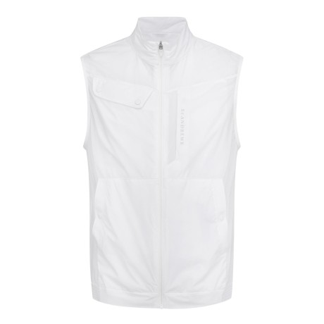 남성 로고 타공 믹스 집업 베스트