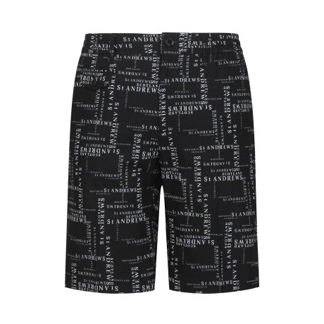 남성 시어서커 로고 패턴 플랩 디테일 쇼츠