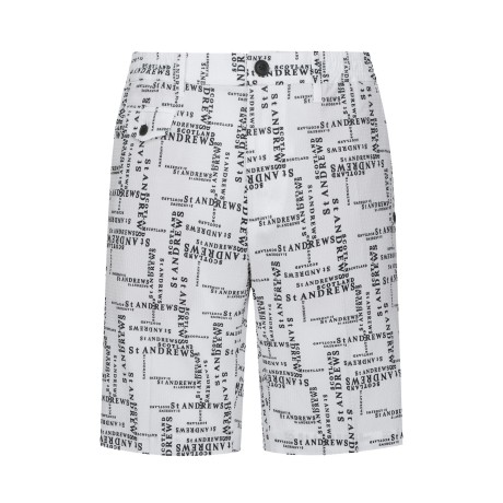 남성 시어서커 로고 패턴 플랩 디테일 쇼츠