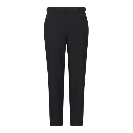 남성 스트라이프 텍스처 스트랩 롤업 팬츠