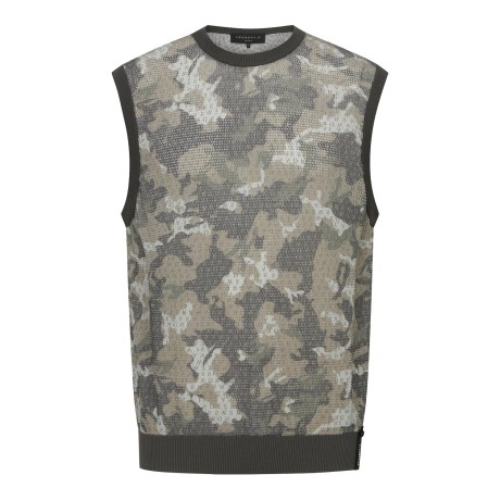 남성 코튼 패턴 니트 베스트