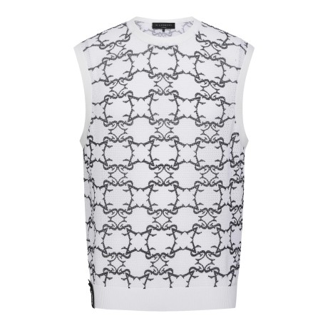 남성 코튼 패턴 니트 베스트