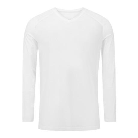 남성 냉감 슬리브 브이넥 튤 긴팔 티셔츠