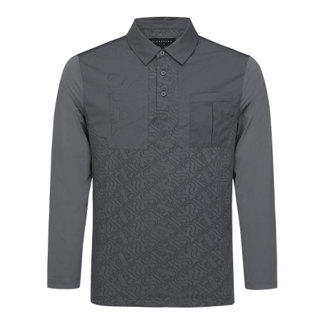 남성 텍스처 블록 STA 패턴 칼라 티셔츠